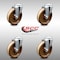 Service Caster 5 Inch SS High Temp Phenolic Wheel Swivel Bolt Hole Caster Set SCC-SSBH20S514-PHSHT-4 - alternate 2